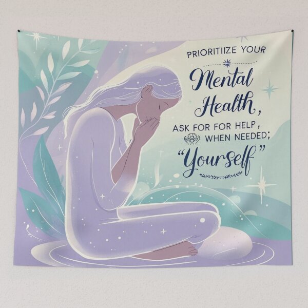 Item preview, Prioritize your Mental Health designed and sold by Nature's Palette.