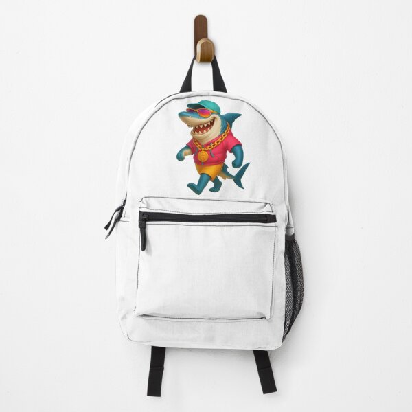 Item preview, Cool 3D Shark with Gold Chain – Street Style Summer Vibes designed and sold by NeonCore.