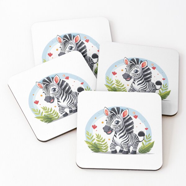 Item preview, Cute zebra cartoon, Wild African Zebra in the grass, Zebra illustration with black and white stripes (Equus quagga, Equus burchellii) designed and sold by Danler.