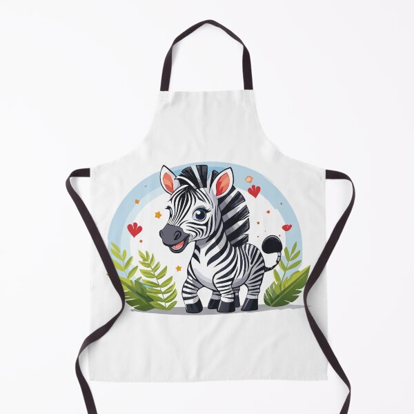 Item preview, Cute zebra cartoon, Wild African Zebra in the grass, Zebra illustration with black and white stripes (Equus quagga, Equus burchellii) designed and sold by Danler.