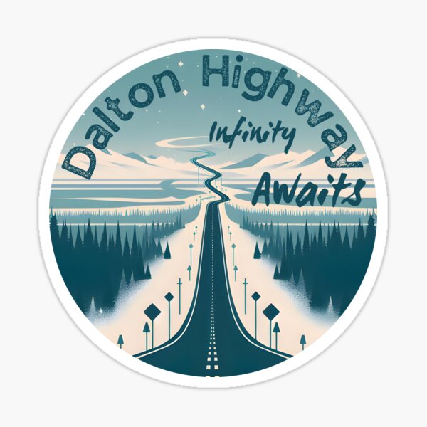 Item preview, Dalton Highway Circle Sticker designed and sold by Horizon Tales.