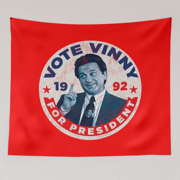 Item preview, Vote Vinny Button Worn designed and sold by Alema Art.