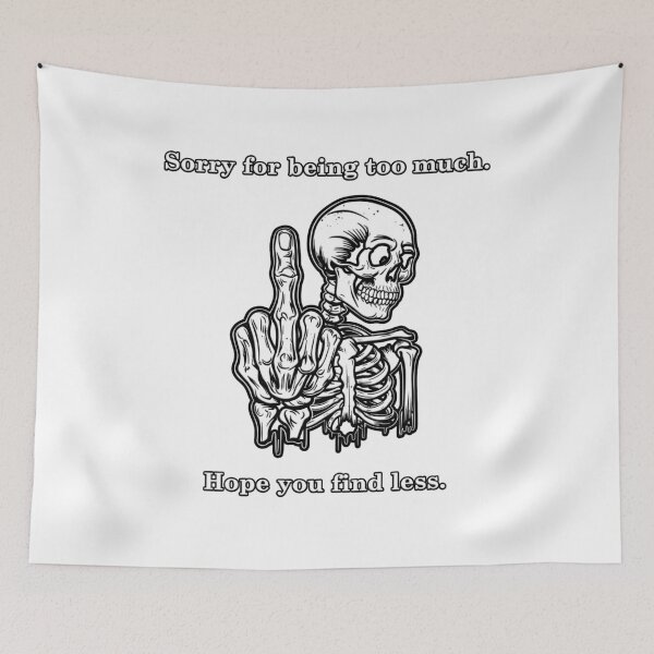 Item preview, Sorry for being too much. Hope you find less. - White skeleton & lettering designed and sold by JadeRyder.