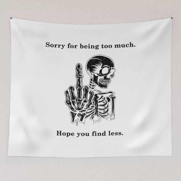 Item preview, Sorry for being too much. Hope you find less. - Black skeleton & lettering designed and sold by JadeRyder.
