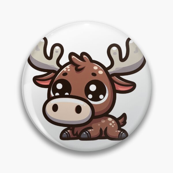 Item preview, Cute Cartoon Moose with Antlers – Vector Style designed and sold by Confuzz1ed.