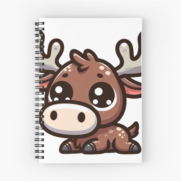 Item preview, Cute Cartoon Moose with Antlers – Vector Style designed and sold by Confuzz1ed.
