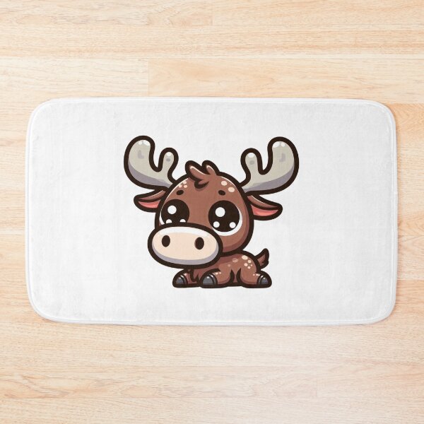 Item preview, Cute Cartoon Moose with Antlers – Vector Style designed and sold by Confuzz1ed.