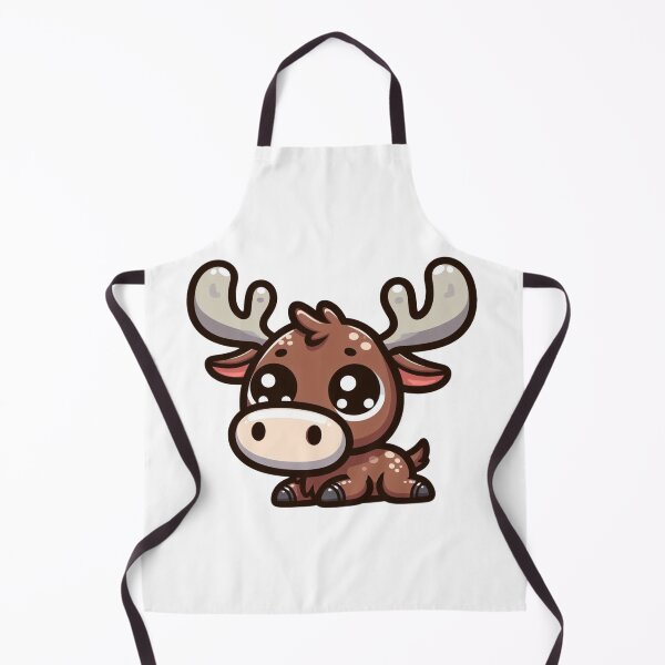 Item preview, Cute Cartoon Moose with Antlers – Vector Style designed and sold by Confuzz1ed.