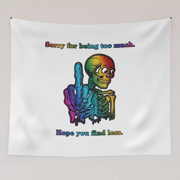 Item preview, Sorry for being too much. Hope you find less. - Rainbow skeleton & lettering designed and sold by JadeRyder.