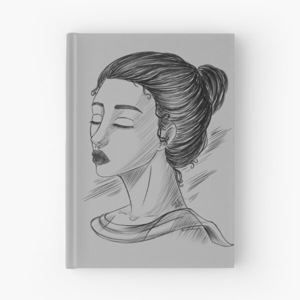 Item preview, Woman's face sketch style designed and sold by AssortedDrawings.