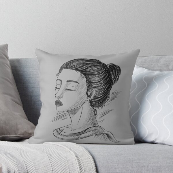 Item preview, Woman's face sketch style designed and sold by AssortedDrawings.
