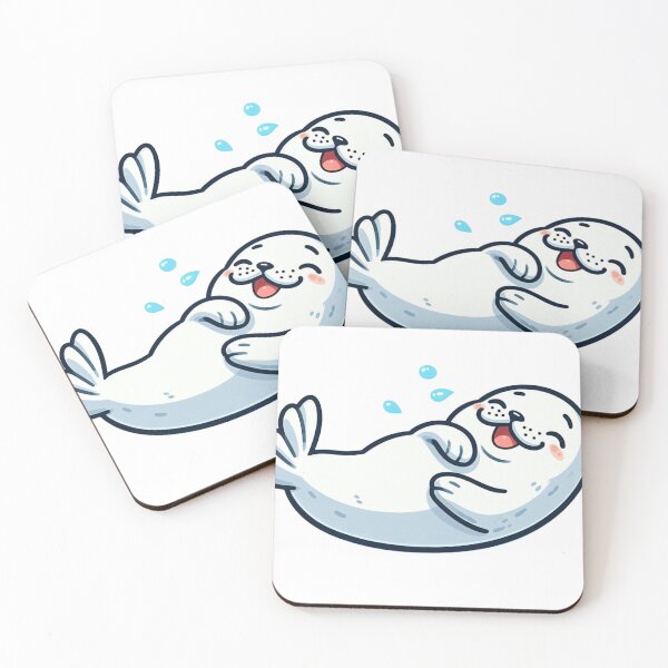 Item preview, Happy Cartoon Seal – Minimal Vector Animal designed and sold by Confuzz1ed.
