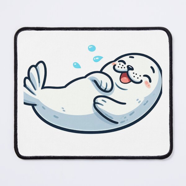 Item preview, Happy Cartoon Seal – Minimal Vector Animal designed and sold by Confuzz1ed.