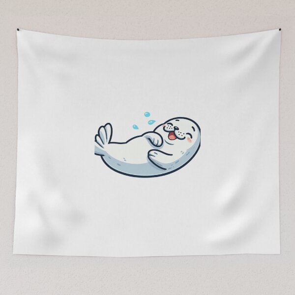 Item preview, Happy Cartoon Seal – Minimal Vector Animal designed and sold by Confuzz1ed.