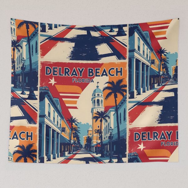 Item preview, Delray Beach Florida 1950s USA Vintage Travel Tourism designed and sold by TravelersGems.