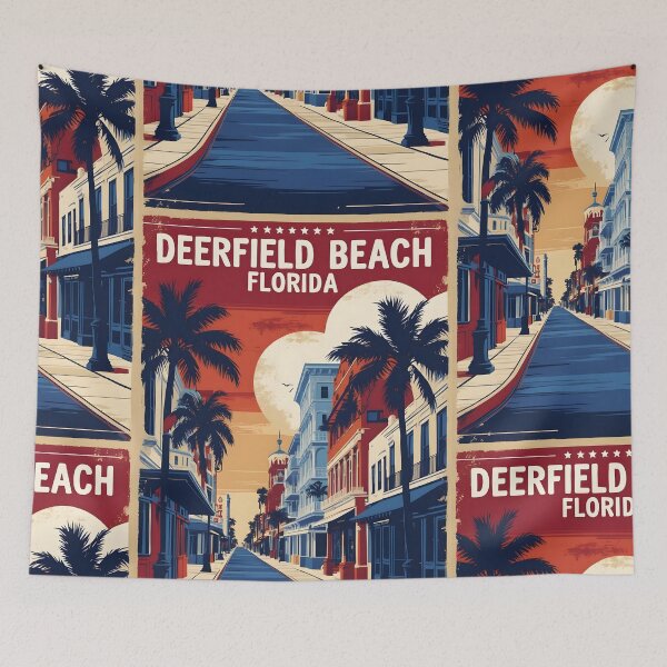 Item preview, Deerfield Beach Florida 1950s USA Vintage Travel Tourism designed and sold by TravelersGems.