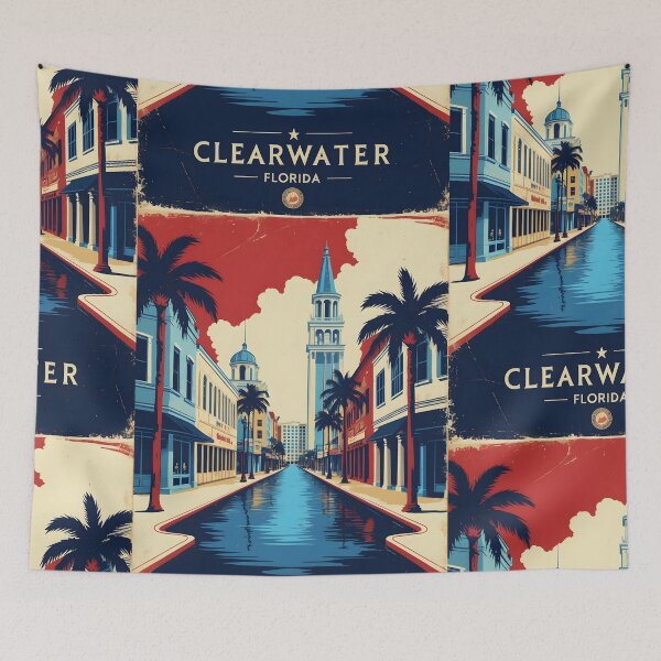 Item preview, Clearwater Florida 1950s USA Vintage Travel Tourism designed and sold by TravelersGems.
