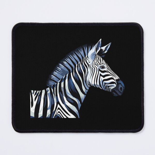Item preview, Zebra cartoon, Wild African Zebra head, Zebra illustration with black and white stripes (Equus quagga, Equus burchellii) designed and sold by Danler.