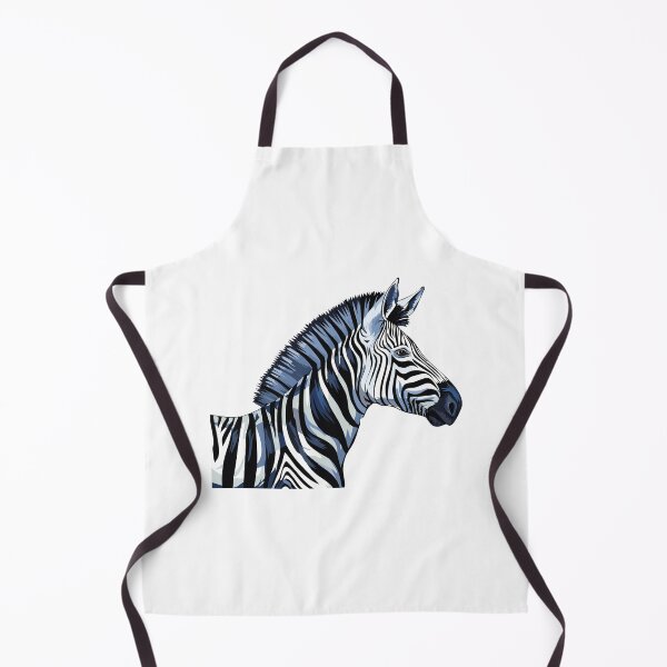 Item preview, Zebra cartoon, Wild African Zebra head, Zebra illustration with black and white stripes (Equus quagga, Equus burchellii) designed and sold by Danler.
