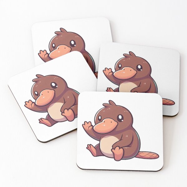 Item preview, Waving Platypus Cartoon – Flat Vector Style designed and sold by Confuzz1ed.