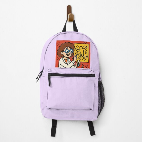 Item preview, Female curly scientist getting creative and drawing like Keith Haring designed and sold by gre47.