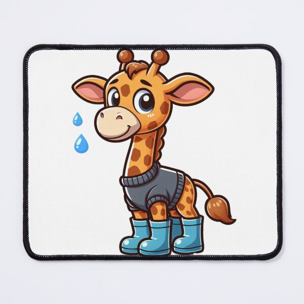 Item preview, Cartoon Giraffe in Rain Boots – Whimsical Animal Art designed and sold by Confuzz1ed.