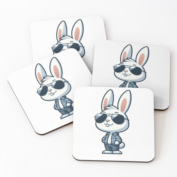 Item preview, Mischievous Cartoon Bunny in Shades - Cool Rabbit Vibes designed and sold by Confuzz1ed.