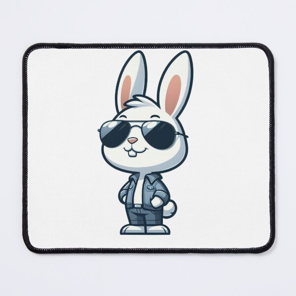 Item preview, Mischievous Cartoon Bunny in Shades - Cool Rabbit Vibes designed and sold by Confuzz1ed.