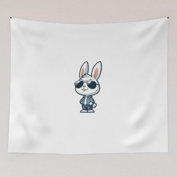Item preview, Mischievous Cartoon Bunny in Shades - Cool Rabbit Vibes designed and sold by Confuzz1ed.
