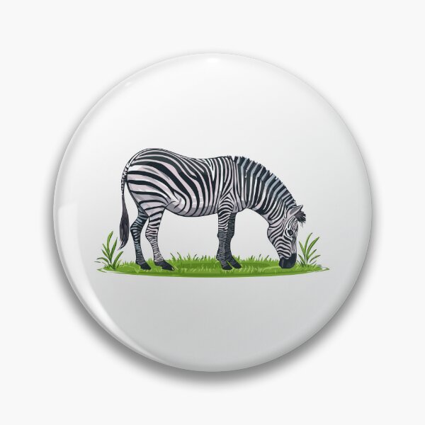 Item preview, Illustration of a zebra grazing, Wild African Zebra eating grass, zebra in the grass, Zebra illustration with black and white stripes (Equus quagga, Equus burchellii) designed and sold by Danler.