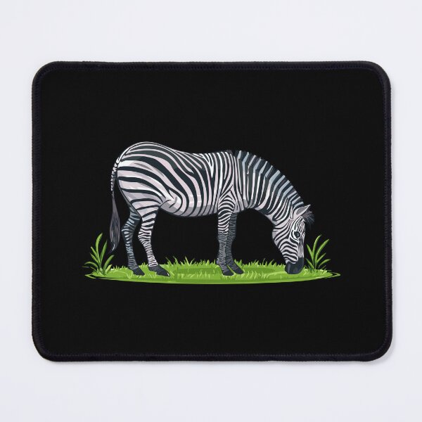 Item preview, Illustration of a zebra grazing, Wild African Zebra eating grass, zebra in the grass, Zebra illustration with black and white stripes (Equus quagga, Equus burchellii) designed and sold by Danler.