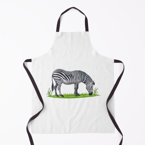 Item preview, Illustration of a zebra grazing, Wild African Zebra eating grass, zebra in the grass, Zebra illustration with black and white stripes (Equus quagga, Equus burchellii) designed and sold by Danler.