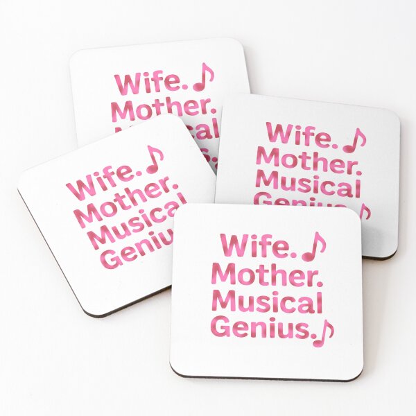 Item preview, Wife Mother Musical Genius Pink designed and sold by The Painted Topaz.