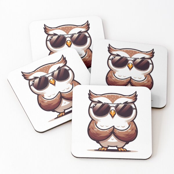 Item preview, Wise Owl in Aviators - Cool Cartoon Bird Design designed and sold by Confuzz1ed.