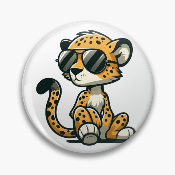 Aperçu de l'œuvre Guépard de dessin animé élégant avec lunettes de soleil - Rapide et cool créée et vendue par Confuzz1ed.