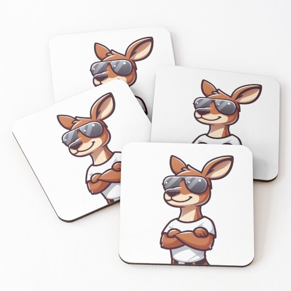 Item preview, Cool Cartoon Kangaroo in Aviator Shades - Aussie Swagger designed and sold by Confuzz1ed.