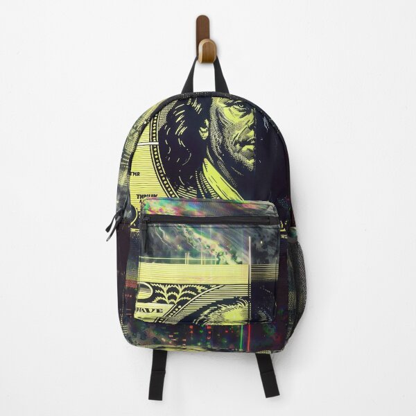 Item preview, 100 dollars cash money digital glitch yellow digital artwork | dejco.art designed and sold by dejco.art.