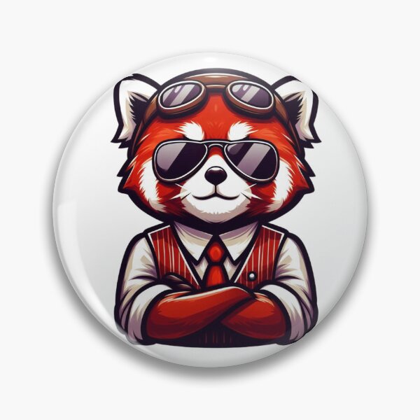 Item preview, Confident Red Panda in Shades - Cool Cartoon Vibe designed and sold by Confuzz1ed.
