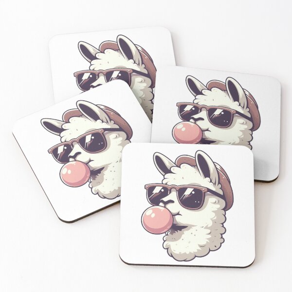 Item preview, Sassy Cartoon Llama in Sunglasses - Bubblegum Vibes designed and sold by Confuzz1ed.