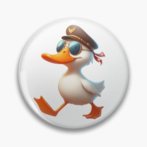 Item preview, Boss Duck Cartoon - Waddling in Style with Aviators designed and sold by Confuzz1ed.