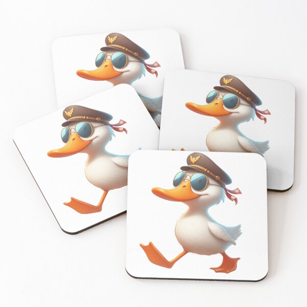 Item preview, Boss Duck Cartoon - Waddling in Style with Aviators designed and sold by Confuzz1ed.