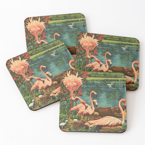 Item preview, Vintage Flamingo Print Retro Florida Chicks Tropical Island designed and sold by Retroaugogo.
