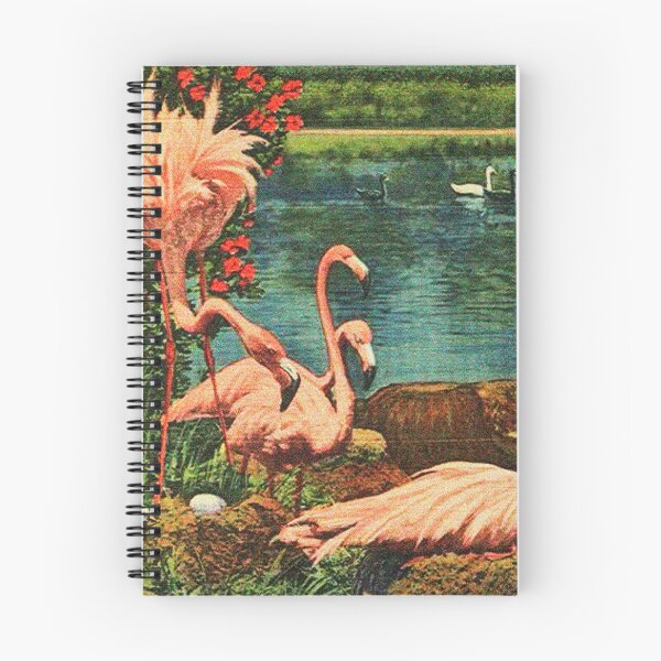 Item preview, Vintage Flamingo Print Retro Florida Chicks Tropical Island designed and sold by Retroaugogo.