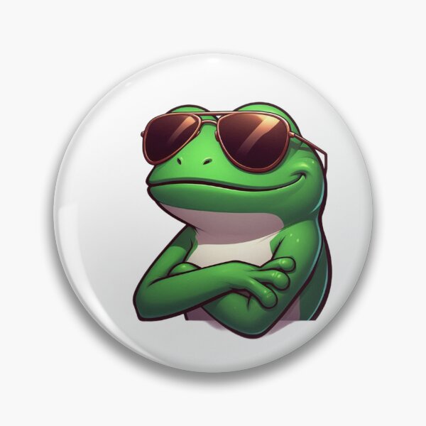 Item preview, Chill Cartoon Frog in Shades - Cool Amphibian Vibe designed and sold by Confuzz1ed.