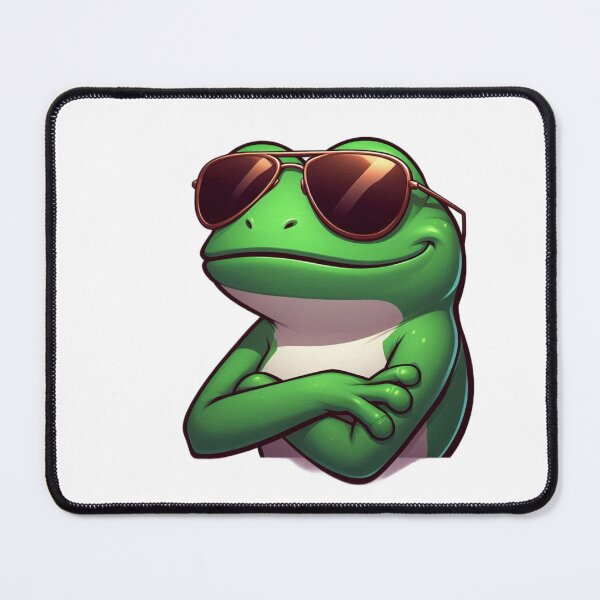 Item preview, Chill Cartoon Frog in Shades - Cool Amphibian Vibe designed and sold by Confuzz1ed.