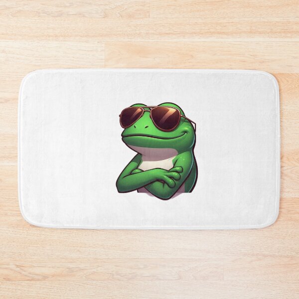 Item preview, Chill Cartoon Frog in Shades - Cool Amphibian Vibe designed and sold by Confuzz1ed.