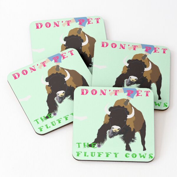 Item preview, Dont Pet the Fluffy Cows - American Bison designed and sold by StudioTanoshiiNeko.