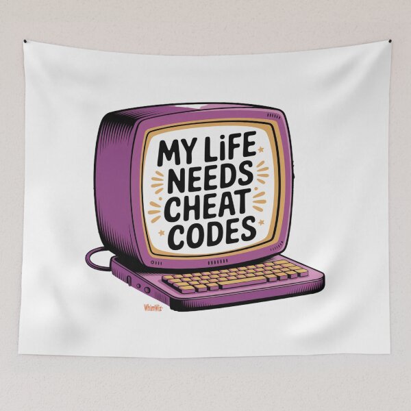 Item preview, My Life Needs Cheat Codes designed and sold by WhimWiz.