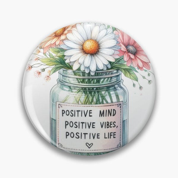 Item preview, Positive Mind Positive Vibes Positive Life Jar designed and sold by Eiwaprints.