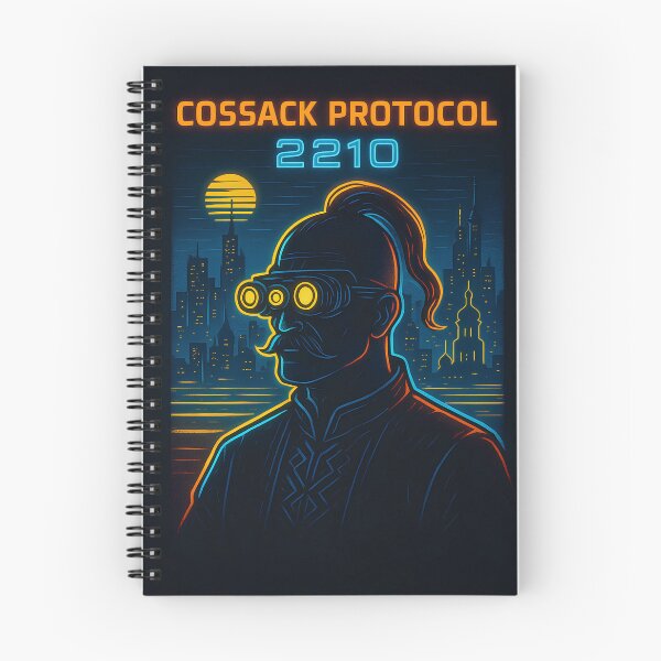 Item preview, Cossack Protocol — Ukrainian Cyberpunk Warrior Art designed and sold by ChernivtsiSkoda.